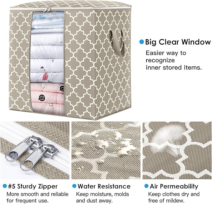Storage Bags 2 Pack 100L Clothes Organization and Storage Containers | Large - Image 2