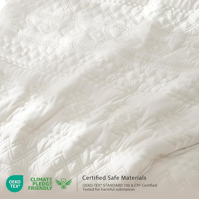 WDCOZY Boho Ivory Twin Quilt Size Bedding Sets - Image 3