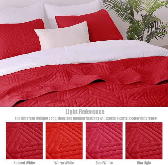 Whale Flotilla Soft Geometric Twin Quilt Set - Image 6