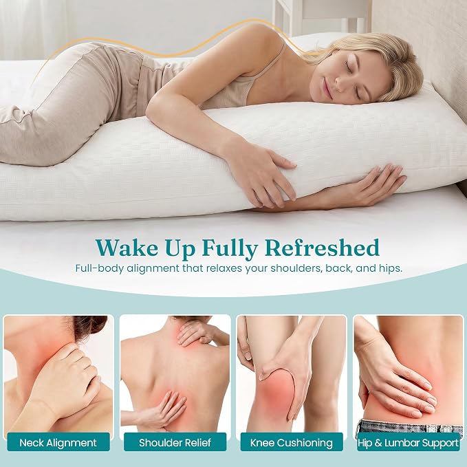 Oubonun Full Body Pillow for Adults, Soft and Fluffy Large Body Pillow for - Image 5
