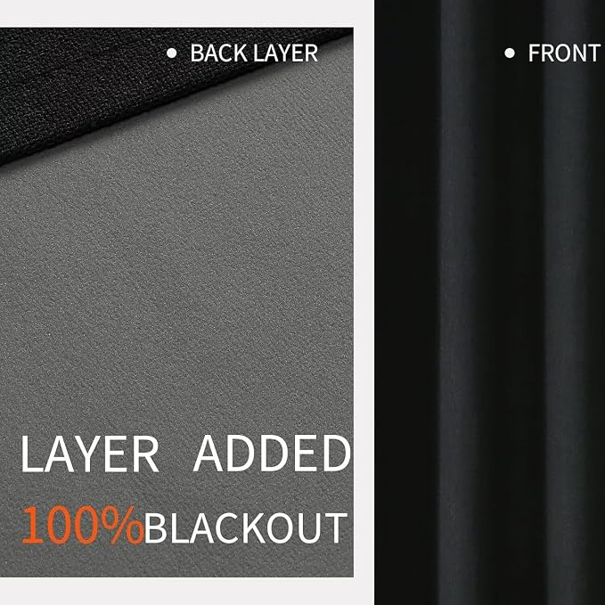 Joydeco Blackout Curtains 84 Inch Length, 1 Panel - Image 3