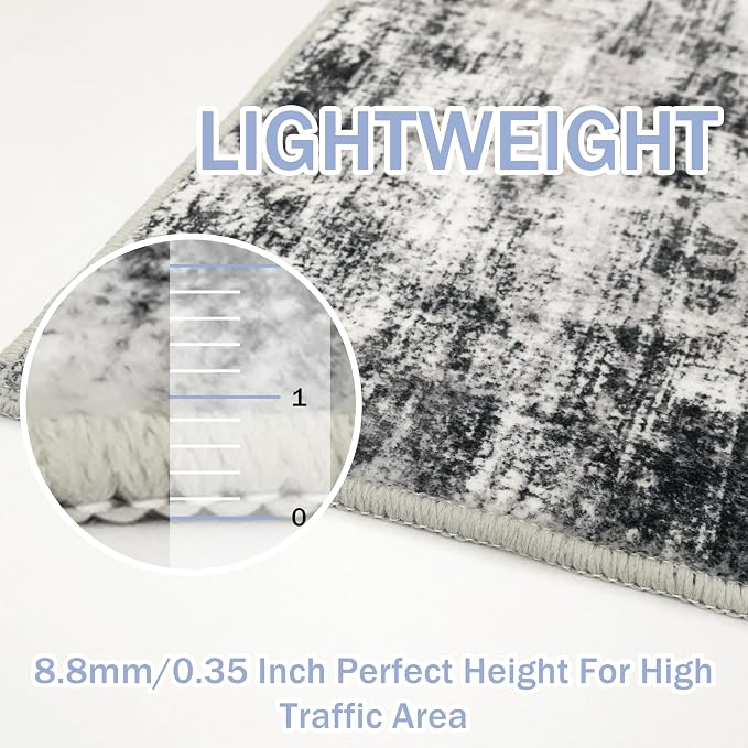 Abstract Runner Rug 2x7 Ft Washable Runners - Image 6
