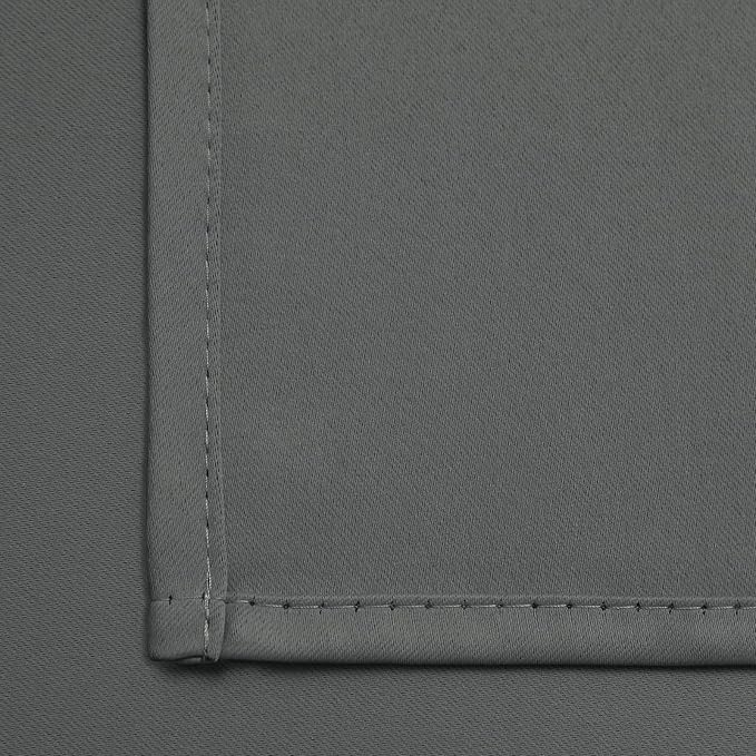 Yakamok Blackout Curtains 38x90 inch Dark Grey Thermal Drapes-Bedroom | 2 panels - Image 6