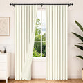 Etherealveil Birch White Pinch Pleated Blackout Curtains 2 Panels 60"x90" | by Etherealveil