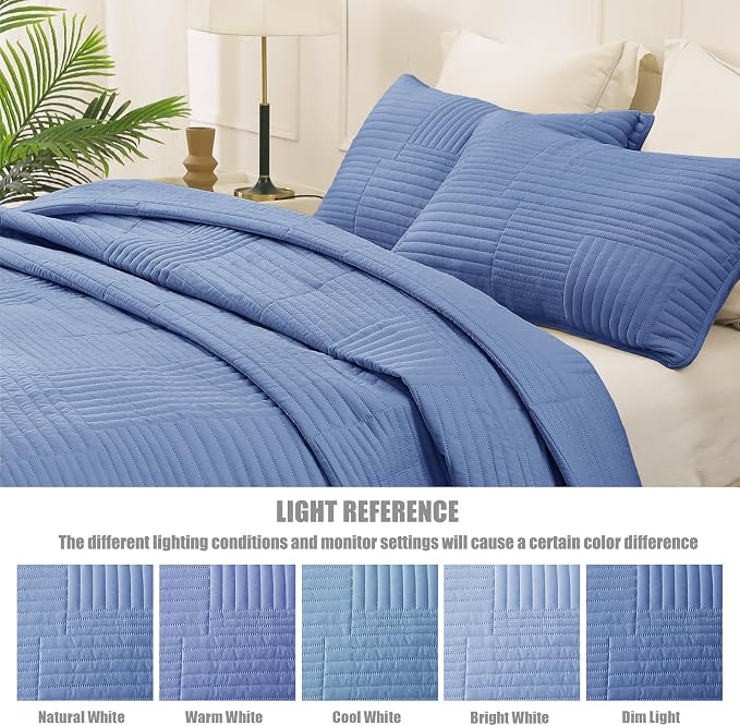 Whale Flotilla Ultra Soft Queen Quilt Bedding Set, Lightweight - Image 5