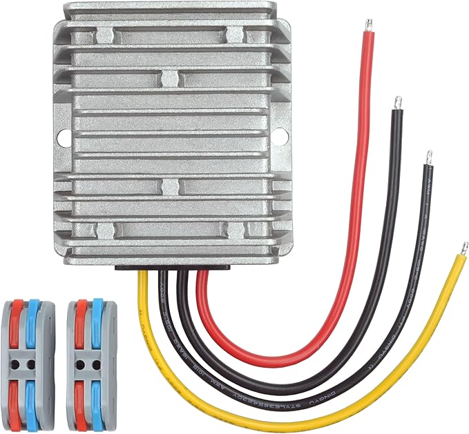 FlySuperior DC 12V 24V 36V(8-40V) to 12V 10A 120W Automatic Boost Buck Converter Waterproof Voltage Stabilizer Regulator for Car Battery Auto Truck Boat Golf Carts/Camera/LED Light/Solar Systems