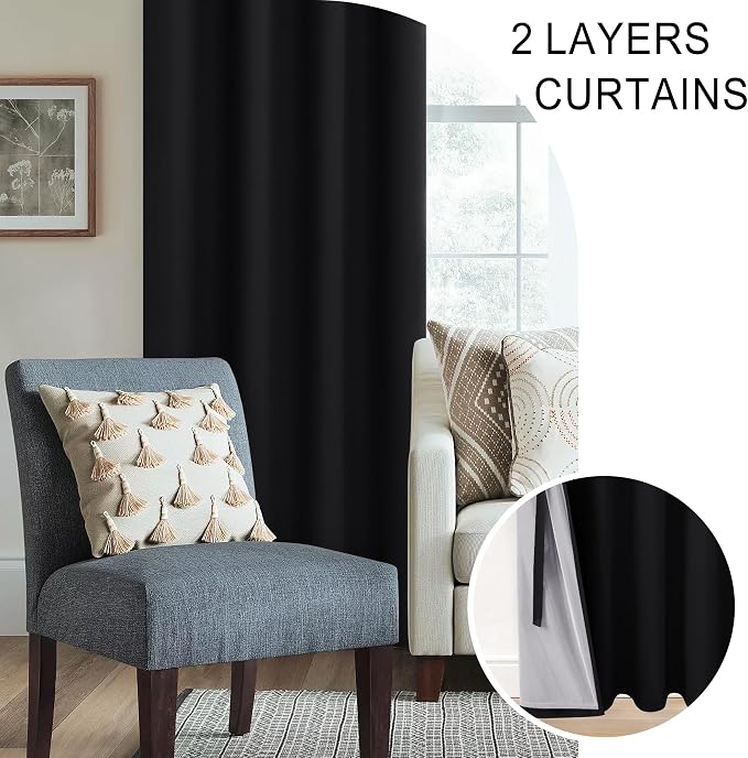 XWZO 100% Blackout Curtains - Image 5