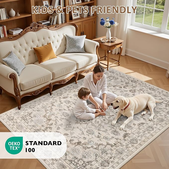 6x9 Area Rugs Living Room: Washable Rug - Image 9