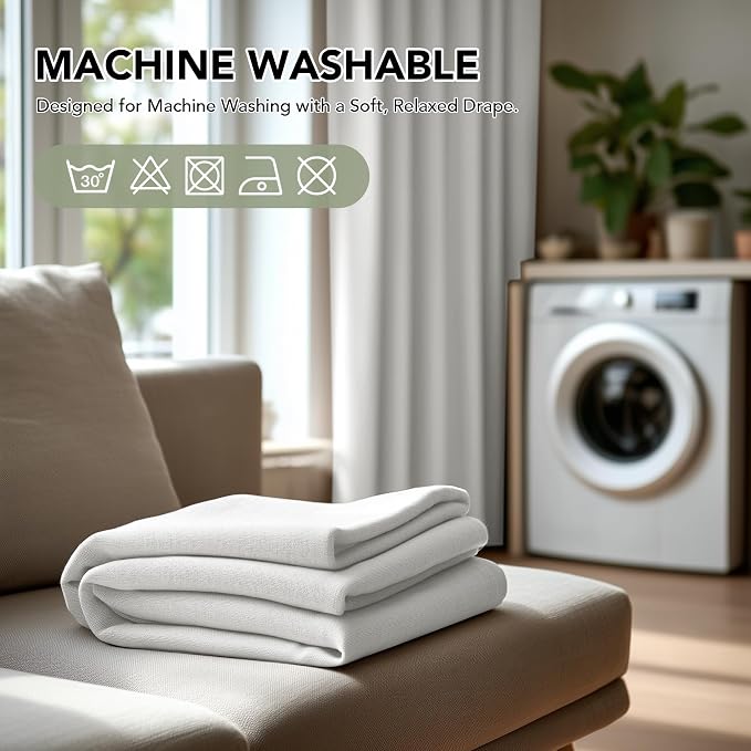 Deconovo Faux Linen 100% Blackout Curtains - Image 7