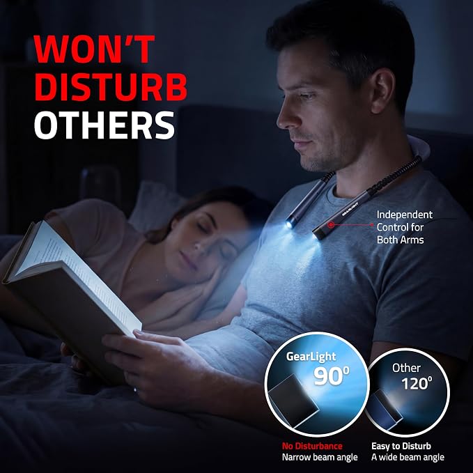 GearLight Rechargeable Book Light - Image 5