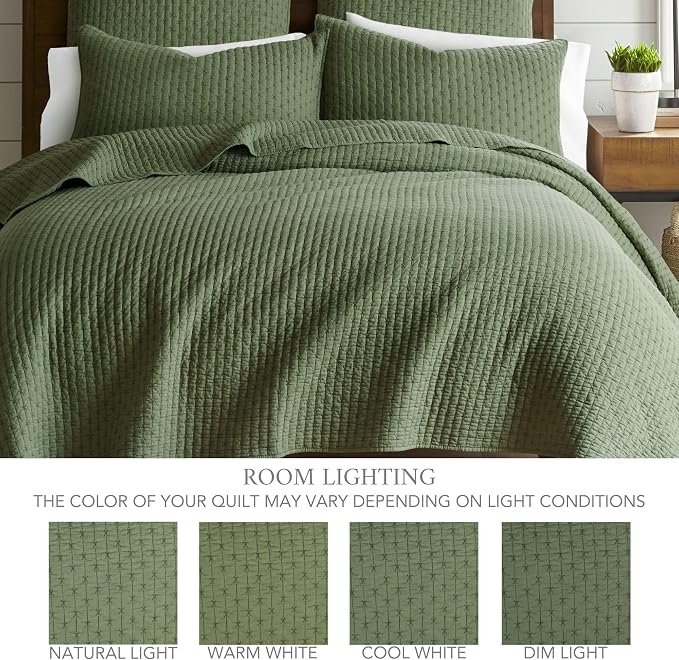 Levtex Home Cross Stitch Reversible Full/Queen Quilt Set and 2 Pillow Shams - Image 4