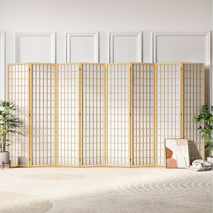 Room Divider Scree 8 Panel, 6Ft Folding Privacy Screen by Jostyle