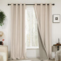 Deconovo 100% Blackout Curtains, Living Room Curtains Jacquard, 2 Panels by Unknown