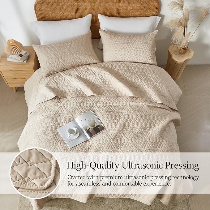 akkialla Full/Queen Size Quilt Bedding Set, Modern Style Geoetric Pattern - Image 5