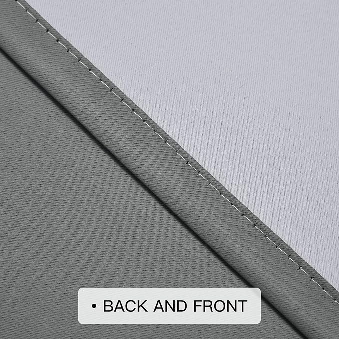 COSVIYA Curtains & Drapes Grommet Ombre Grey/Gray Curtains W52 x L96 Inch | - Image 5