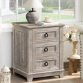 Joaxswe Farmhouse Nightstand, Oak Night Stand Cabinet by Joaxswe