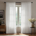 Deconovo Linen-Blend Semi-Sheer Curtains 2 Panels, Hidden Tab and Rod Pocket by Unknown