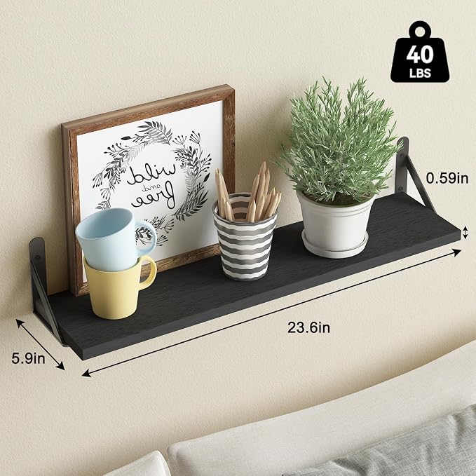 YGEOMER 23.6in Floating Shelves - Image 3