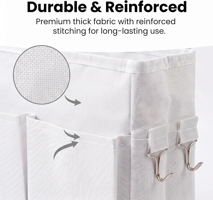 Bedside Caddy, Oxford Fabric Magazine Holder - Image 4