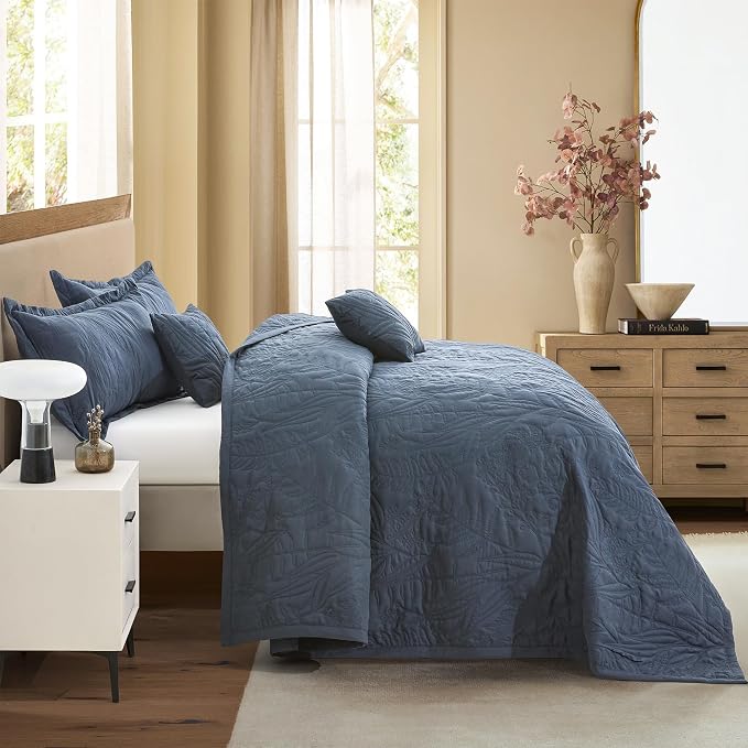 HZ & HY Oversized King Bedspreads 128x120, 5-Piece Quilt Set, Lightweight - Image 4