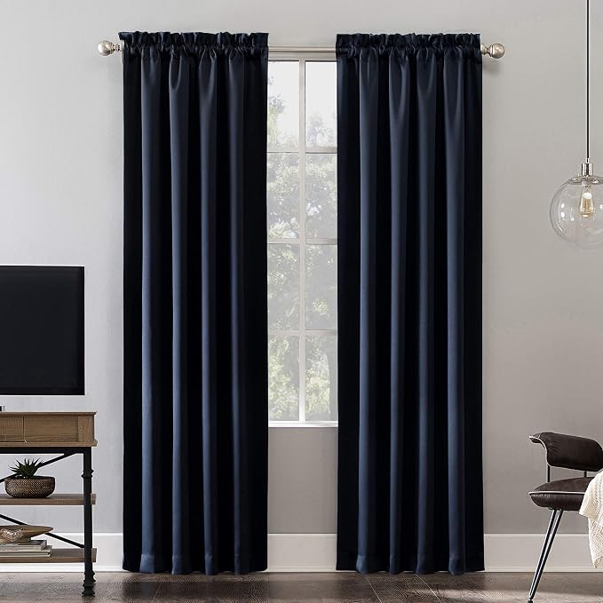 Sun Zero Oslo Theater Grade Extreme Total Blackout Rod Pocket Curtain Panel by SunZero%E2%84%A2