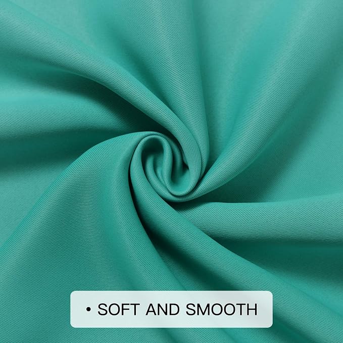 COSVIYA Grommet Room Darkening Ombre Teal and Purple Curtains W52xL84 inch | - Image 5