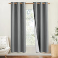 NICETOWN Vintage Open Linen Weave Flax Thermal Curtains, Dove Grey, 100% by NICETOWN