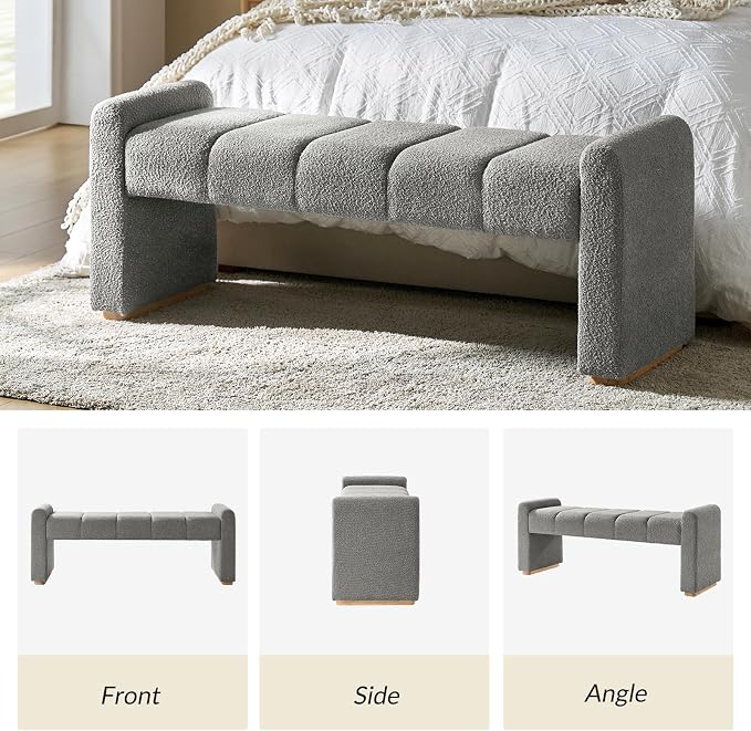 55" Upholstered End of Bed Bench - Image 6