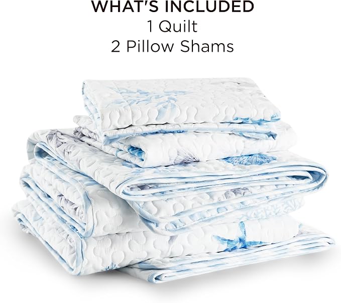 Bedsure Coastal Bedding King Size, Reversible Beach Quilts, Ocean Comforter | - Image 8