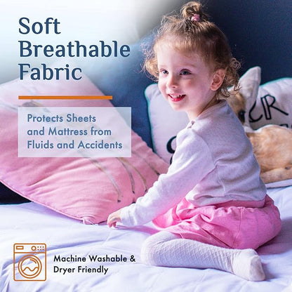Washable Incontinence Bed Pad 36x60 – Soft, Absorbent & Waterproof Mattress Protector with Tuck-in Sides – Reusable Full/Queen Size Pads for Kids, Adults, Seniors & Pets