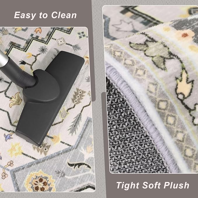 Macgace Washable Vintage Small Area Rug - Image 5