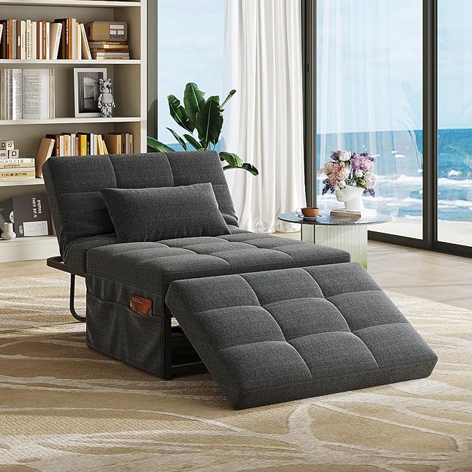 WLIVE Folding Ottoman Bed, Sleeper Chair, 4-in-1 Multi-Function, Convertible - Image 2