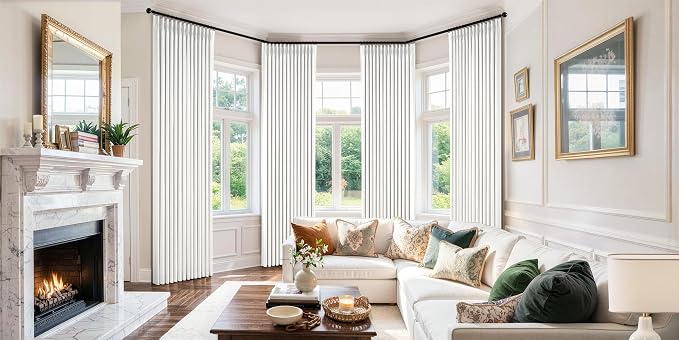 MIULEE Pinch Pleated 100% Blackout Curtains 40"x84" Long White 4 Panels Set | - Image 2