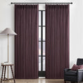 Pinch Pleated Purple Curtains 90 Inches Long 2 Panels Set by PleatedDrapes
