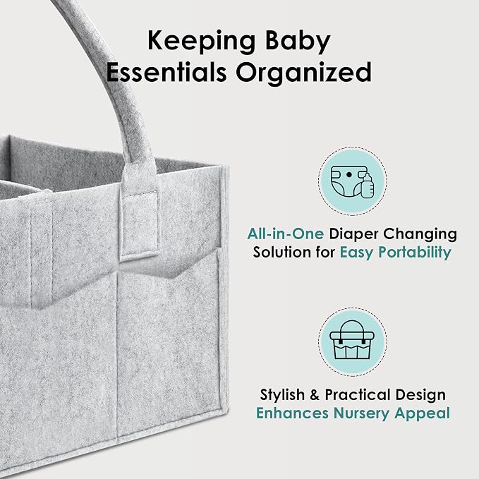 HIPHOP PANDA 2-Pack Diaper Caddy Organizer - Image 5
