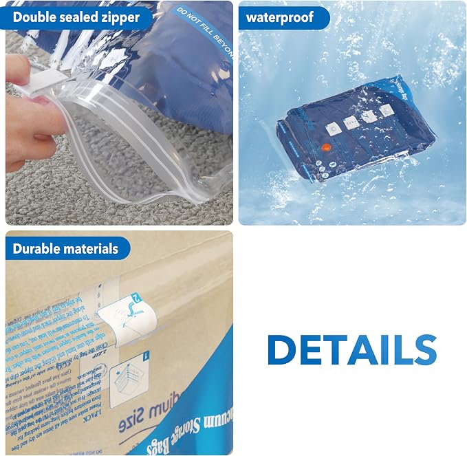 Vacuum Seal Bags for Clothing Travel & Home Storage, travel vacuum bags - Image 7