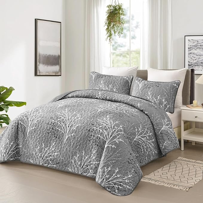 DJY Grey Quilt Set King Size - Image 2