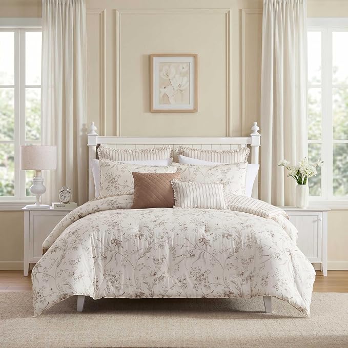 Laura Ashley - Reversible Cotton Queen Comforter Set by Unknown