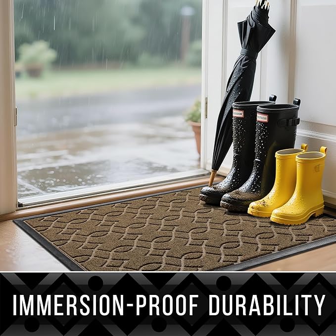 Yimobra Outdoor Runner Rug 72x24, All-Season Waterproof Doormat Outdoor Entrance, Heavy Duty Non-Slip Outside Commercial Grade Door Mat, Easy Clean, Brown
