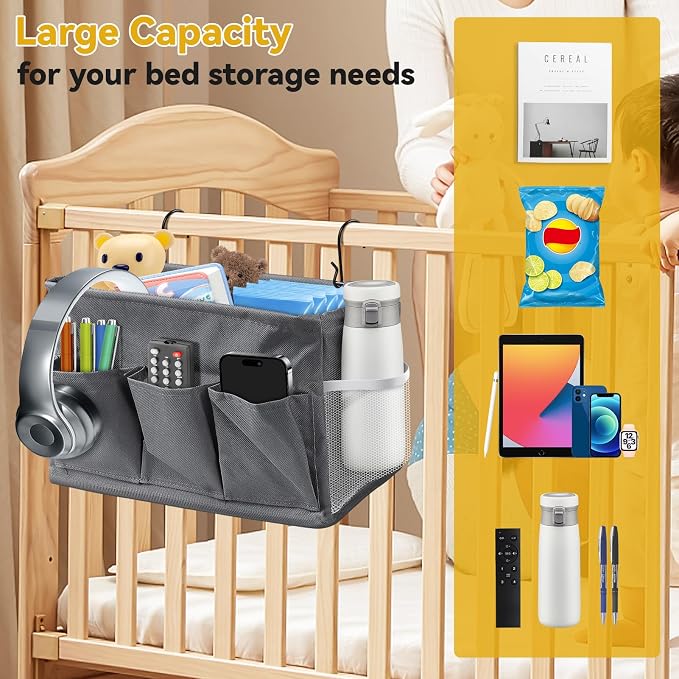 Bedside Hanging Storage Bag Caddy, Bedside Caddy Bedside Organizer, Bedsides - Image 5