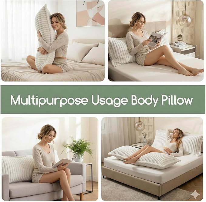 Luxurious Faux Fur Full Body Pillow - Image 4