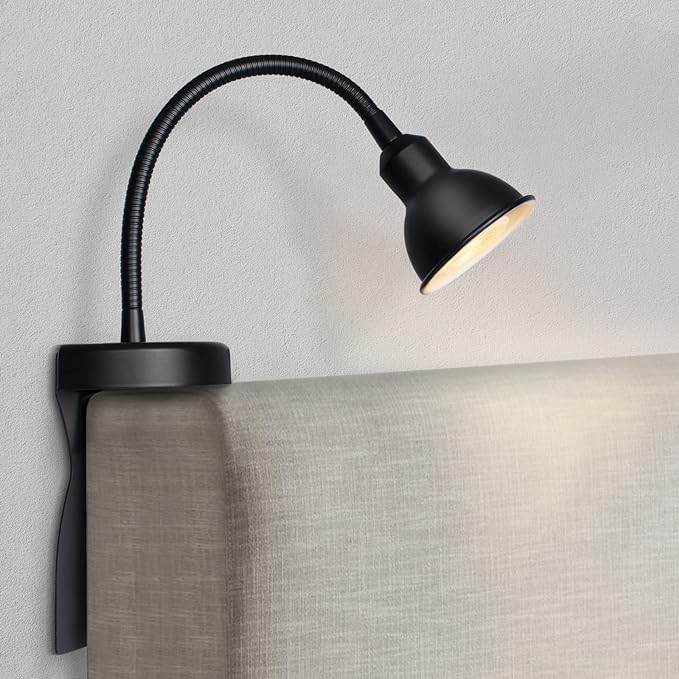 Patented Innovative Design Headboard Reading Light. No Drilling Golden Book by HOME
