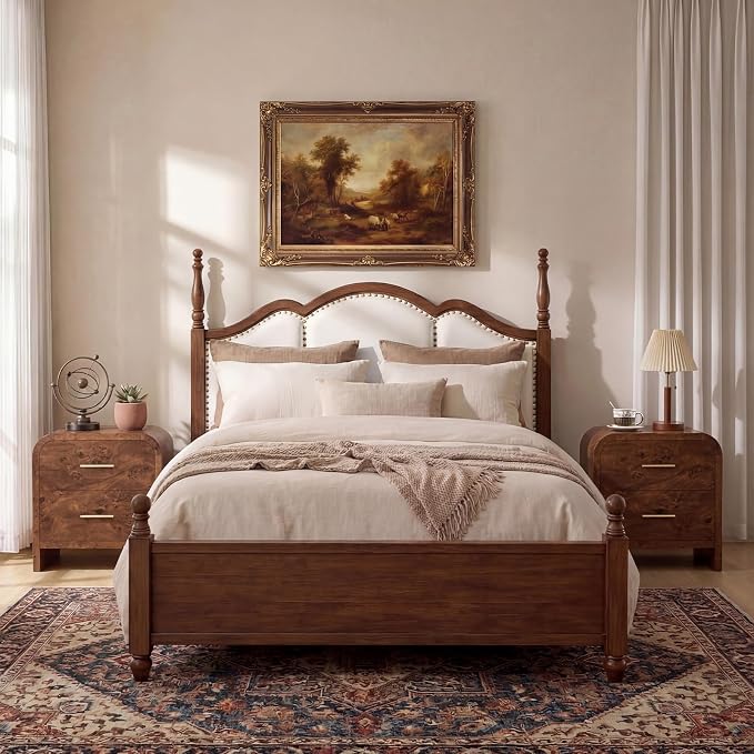 Night Stand 2-Drawer Nightstand 24" H Metal Handle Modern Sturdy Bedside Table - Image 9