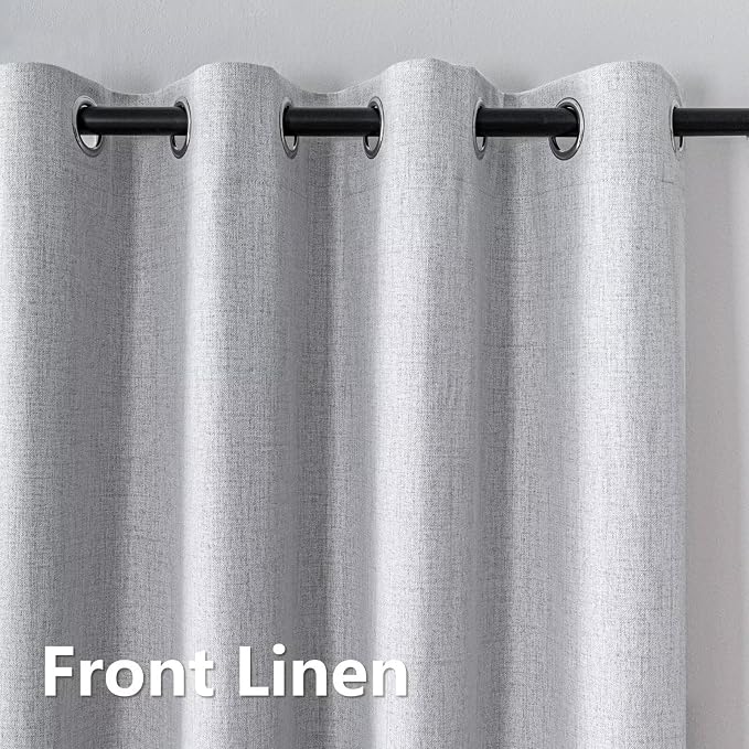 IGEMAEVE Blackout Curtains for Bedroom Grommet Off-White 40" W x 84" L | - Image 2