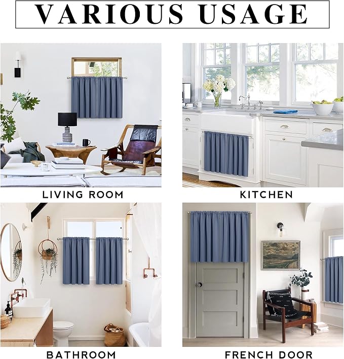 RYB HOME Short Blackout Curtains - Image 6