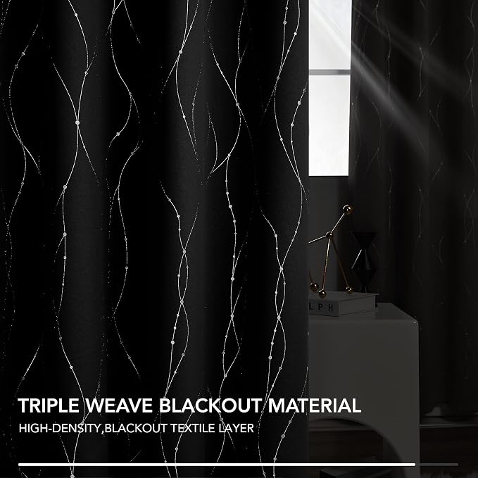Deconovo Living Room Curtains 84 Inches Long, Thermal Insulated, Room Darkening - Image 5