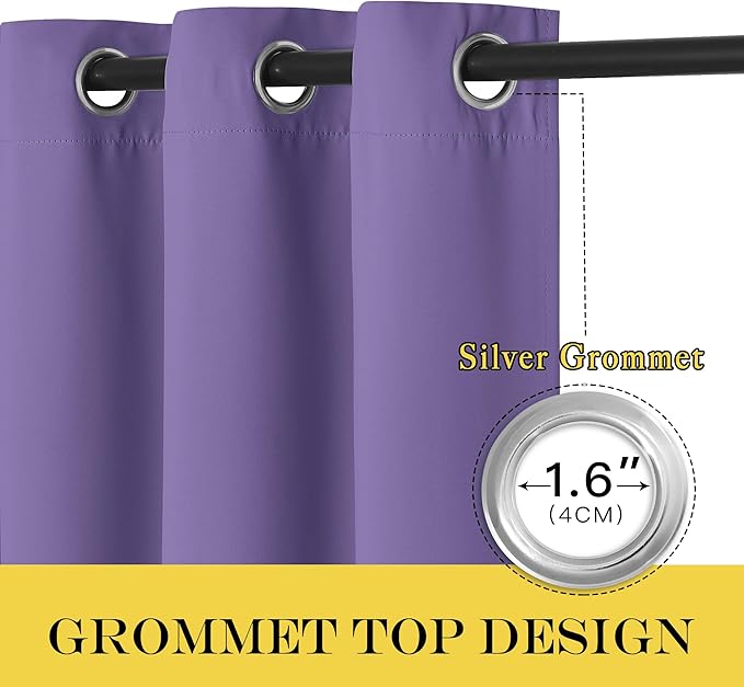 NICETOWN Blackout Patio Curtains 100 x 144 Inches Long - Image 5