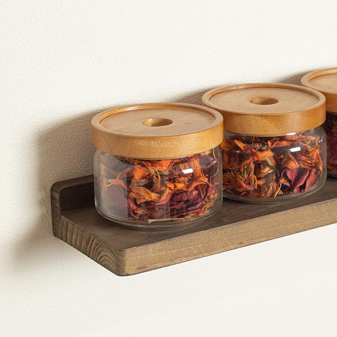 Freezing point Floating Shelf for Wall Set of 2 Natural Wood 23Inch Wall - Image 3