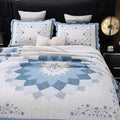 ROOMLIFE Quilt Set King Size 3D Floral Embroidery Pattern 3-Piece Cotton | by ROOMLIFE