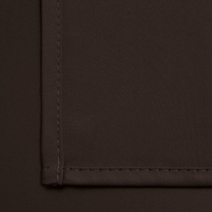 Yakamok Blackout Curtains 38x84 inch Dark Brown Thermal Drapes-Bedroom | 2 - Image 7